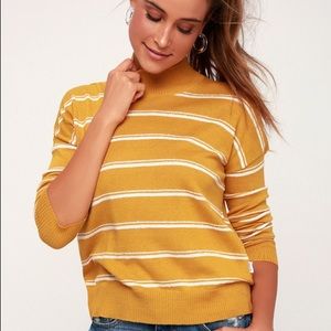 RVCA | S Mustard Yellow Striped Sweater Top EUC